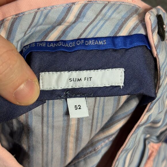 PT01 Pants Mens 34x36 Pink Slim Fit Stretch Chinos Preppy Made in Italy - Picture 6 of 14